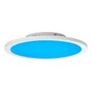 Brilliant LED Deckenaufbau Panel Abie Weiß rund...