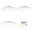 Brilliant LED Deckenaufbau Panel Abie Weiß rund Ø40cm 24W 2400lm RGBW 2700K-6500K Dimmbar mit Fernbedienung