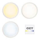 Brilliant LED Deckenaufbau Panel Abie Weiß rund Ø40cm 24W 2400lm RGBW 2700K-6500K Dimmbar mit Fernbedienung