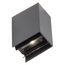 AEG LED Außenleuchte Wandlampe Adapt Anthrazit IP54 2 x 3W 250lm warmweiß 3000K Up & Down