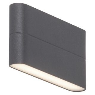 AEG LED Außenleuchte Wandlampe Telesto Anthrazit IP54  2x 6W 950lm warmweiß 3000K Up & Down