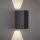 Brilliant LED Außenleuchte Wandlampe Tynan Dunkelgrau IP54 2x 3W 444lm warmweiß 3000K Up & Down