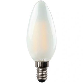 Casaya LED Filament Leuchtmittel Kerze 4,8W = 40W E14 matt 470lm neutralweiß 4000K