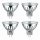 4 x Casaya Halogen MR16 Reflektor 50W GU5.3 12V klar 680lm warmweiß 2900K dimmbar