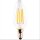 Casaya LED Filament Kerze 5W = 40W E14 klar 470lm warmweiß 2700K 3-Stufen dimmbar