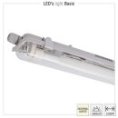 LED´s light Basic LED Feuchtraum Wannenleuchte 120cm IP65 1x 18W T8 Röhre 840 Neutralweiß 4000K 120°