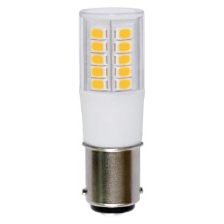 LightMe LED Leuchtmittel Röhre 5,5W = 48W B15d klar 600lm warmweiß 3000K 320°