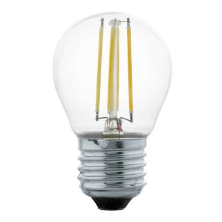 Eglo LED Filament G45 Tropfen 4W = 31W E27 klar 350lm warmweiß 2700K