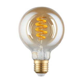 Eglo LED Smart Spiral Filament G80 Globe 4,9W = 33W E27 Gold 360lm CCT 2200K-6500K dimmbar App Alexa Google Bluetooth ZigBee