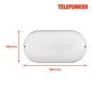 Telefunken LED Außen Wandlampe Deckenleuchte Schwarz IP44 15W 1300lm neutralweiß 4000K