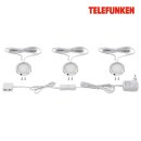 Telefunken LED Unterbauleuchte Aluminium Ø6cm 3 x...