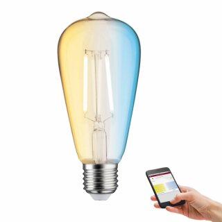 Paulmann Smart LED Leuchtmittel Edison ST64 7W = 60W E27 klar 806lm CCT 2200K - 6500K dimmbar ZigBee