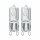 2 x Paulmann Halogen Stiftsockellampen 75W G9 klar 1070lm warmweiß 2800K dimmbar