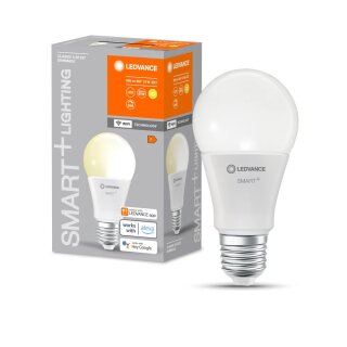 Ledvance LED Smart+ Birne A60 9W = 60W E27 matt 806lm warmweiß 2700K Dimmbar App Google Alexa WiFi