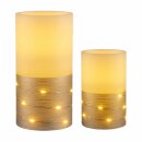 2 x LED Wachskerzen Fairy Lights Weiß/Silber...