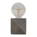 Tischleuchte Silver Jewel Silber/Beton max. 20W E27 ohne Leuchtmittel mit Schalter