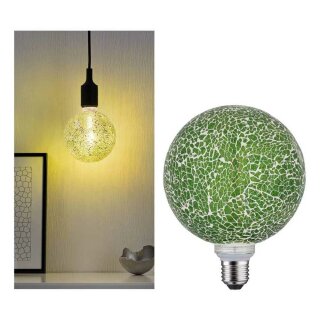 Paulmann LED Leuchtmittel Globe G125 Miracle Mosaic Grün 5W = 40W E27 470lm warmweiß 2700K dimmbar