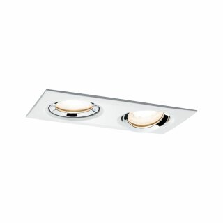 Paulmann LED Deckenleuchte Weiß IP65 2 x 7W GU10 920lm Warmweiß 2700K Dimmbar + Schwenkbar 36°