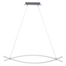 LeuchtenDirekt LED Pendelleuchte Maja Silber 120cm 21W...