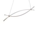 LeuchtenDirekt LED Pendelleuchte Maja Silber 120cm 21W...