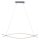 LeuchtenDirekt LED Pendelleuchte Maja Silber 120cm 21W 1140lm warmweiß 3000K kürzbar
