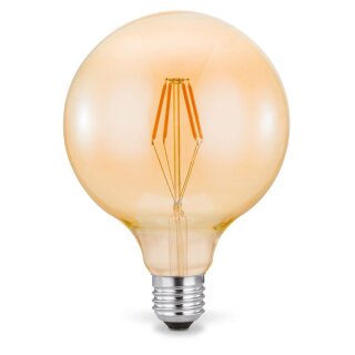 LeuchtenDirekt LED Filament G125 Globe 4W = 35W E27 Gold 320lm warmweiß 2700K DIMMBAR