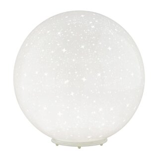 Wofi LED Tischleuchte Point Weiß Ø24cm 10W 750lm warmweiß 3000K Schalter Sternendesign