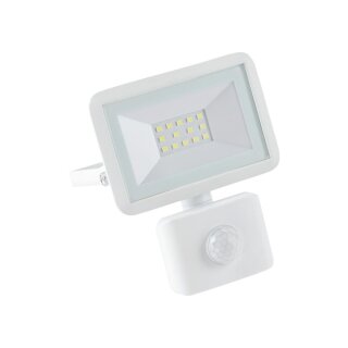 meister LED Außenstrahler Weiß IP65 10W 800lm Kaltweiß 6500K Bewegungsmelder