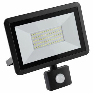 Meister LED Fluter Außenstrahler schwarz IP44 50W 4000lm Tageslicht 6500K Bewegungsmelder