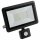 Meister LED Fluter Außenstrahler schwarz IP44 50W 4000lm Tageslicht 6500K Bewegungsmelder