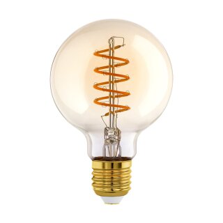 Eglo LED Spiral Filament G95 Globe 4W E27 Gold 245lm extra warmweiß 2000K DIMMBAR