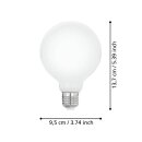 Eglo LED Filament G95 Globe 7W = 60W E27 opal matt 806lm warmweiß 2700K