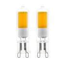 2 x Eglo LED COB Stiftsockellampe 2W = 21W G9 klar 200lm...