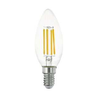 Eglo LED Filament Leuchtmittel Kerze C35 4W = 40W E14 klar 470lm warmweiß 2700K