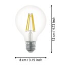 Eglo LED Filament G80 Globe 7,5W = 60W E27 klar 806lm warmweiß 2700K DIMMBAR