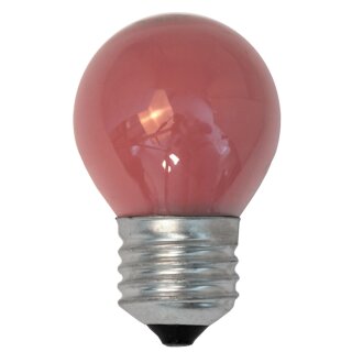 Ormalight Glühbirne Tropfen Kugel 15W E27 Rot Glühlampe 15 Watt Kugel dimmbar