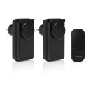2 x Smartwares Funksteckdosen Schwarz IP44 230V mit...