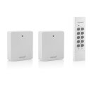 Smartwares SH5-SET-FL SmartHome 2er-Set Funksteckdosen 30m 433,92 MHz 5 Kanal 230V 460W weiß mit Fernbedienung