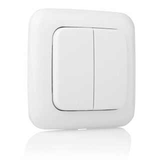 Smartwares SH5-TSW-B SmartHome Funk-Doppelwandschalter 2-Kanal 433,92 MHz 3V kabellos weiß