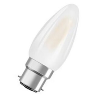 Osram LED Filament Parathom Kerze 4,5W = 40W B22d matt 470lm warmweiß 2700K DIMMBAR