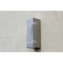 Eco-Light LED Wandleuchte Stripes Edelstahl Silber IP44 12W 1360lm warmweiß 3000K
