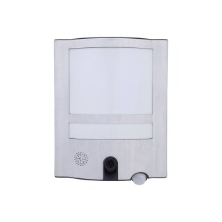 Lutec LED Kameraleuchte Vesta Edelstahl IP54 30W 1350lm warmweiß 3000K Bewegungsmelder