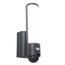 Lutec LED Wandleuchte Anthrazit IP44 18W 1200lm warmweiß 3000K Kamera Bewegungsmelder