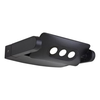 Eco-Light LED Wandleuchte Anthrazit IP65 3 x 3W 605lm neutralweiß 4100K schwenkbar