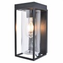 Lutec LED Solar Wandleuchte Flair schwarz matt IP44 2W E27 200lm 2700K warmweiß Bewegungsmelder