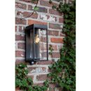 Lutec LED Solar Wandleuchte Flair schwarz matt IP44 2W E27 200lm 2700K warmweiß Bewegungsmelder