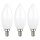 3 x Eglo LED Leuchtmittel Kerze 4,9W = 40W E14 matt 470lm warmweiß 3000K Ra>90