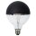 Star Trading LED Filament G125 Globe 2,8W E27 Kopfspiegel Schwarz matt 250lm warmweiß 2600K DIMMBAR
