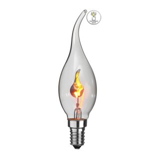 Star Trading Glühbirne Flackerkerze Windstoß 3W E14 klar Flamme Flicker