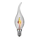 Star Trading Glühbirne Flackerkerze Windstoß 3W E14 klar Flamme Flicker